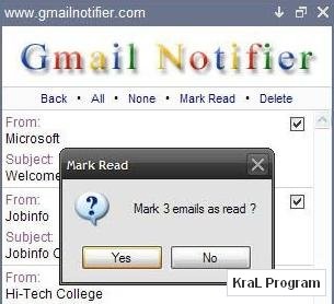 Gmail Notifier 1.0.0.72 Gmail programi